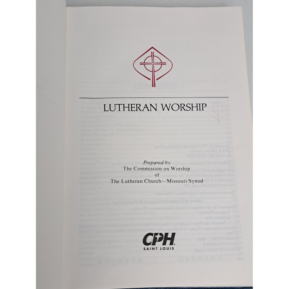 VTG Lutheran Worship Hymnal Music Service Worship Book 1982 Hardcover Concordia - Picture 5 of 9